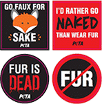 Free Anti Fur PETA Stickers