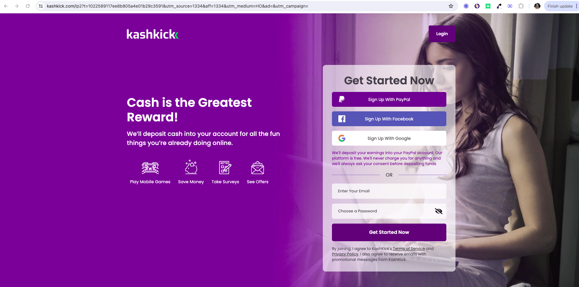 how to sign up with kashkick
