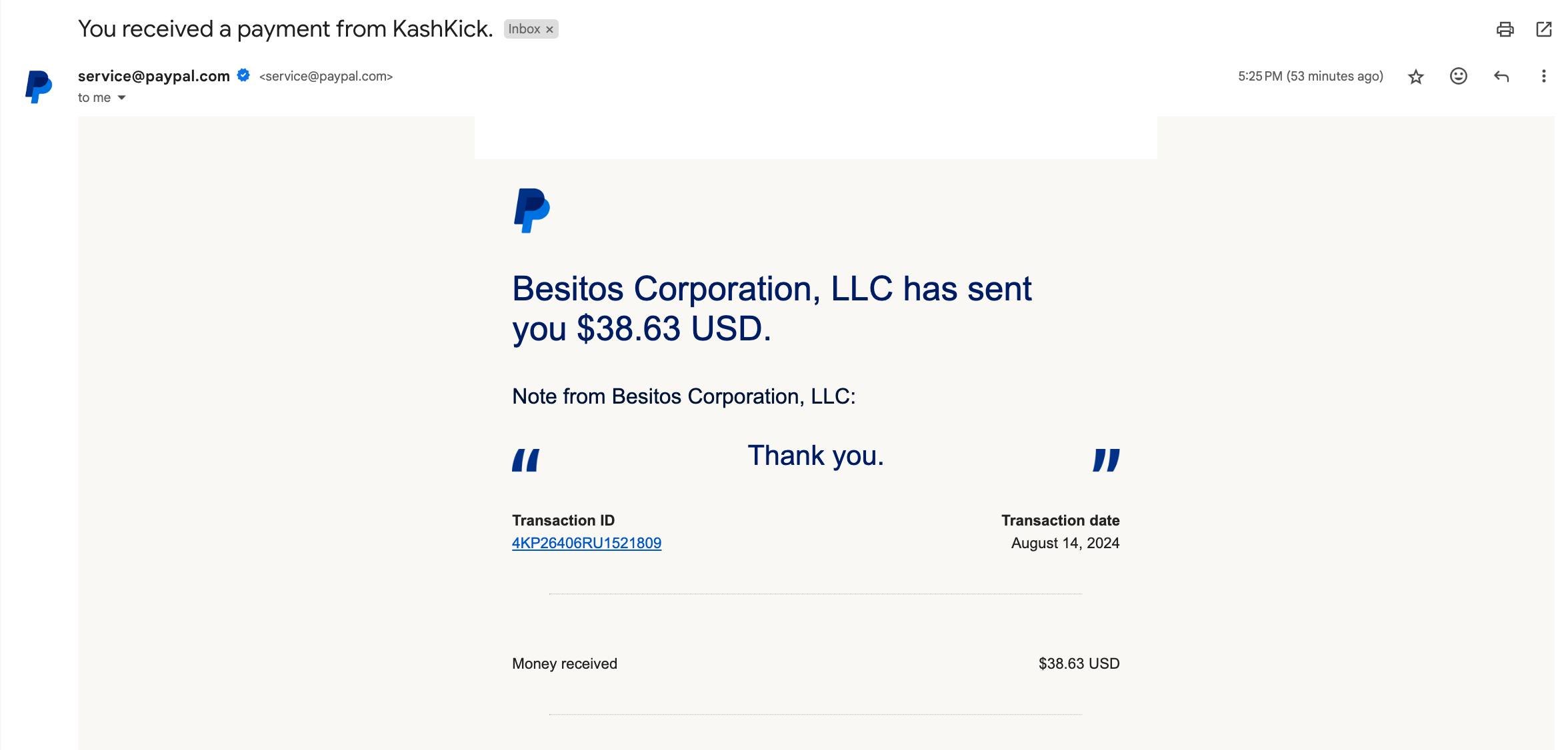 kashkick paypal payment