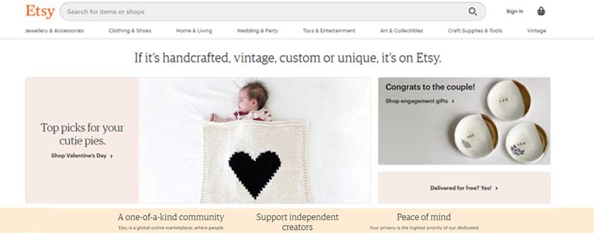 Online Hand-Crafted Products Platform