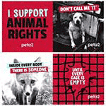 PETA Animals Free Stickers