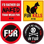 PETA Fur is Dead Free Stickers