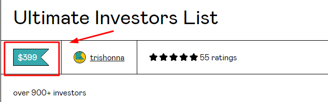 Gather a list of investors