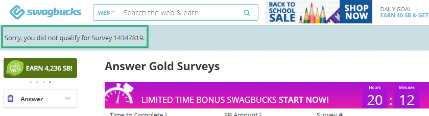 Swagbucks Surveys