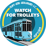 Watch for Trolleys Free Stickers