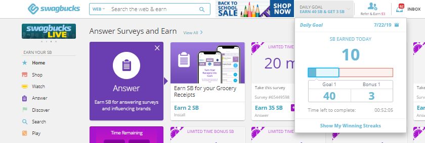 How To Earn Using Swagbuck Website