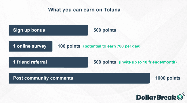 What you can earn on toluna