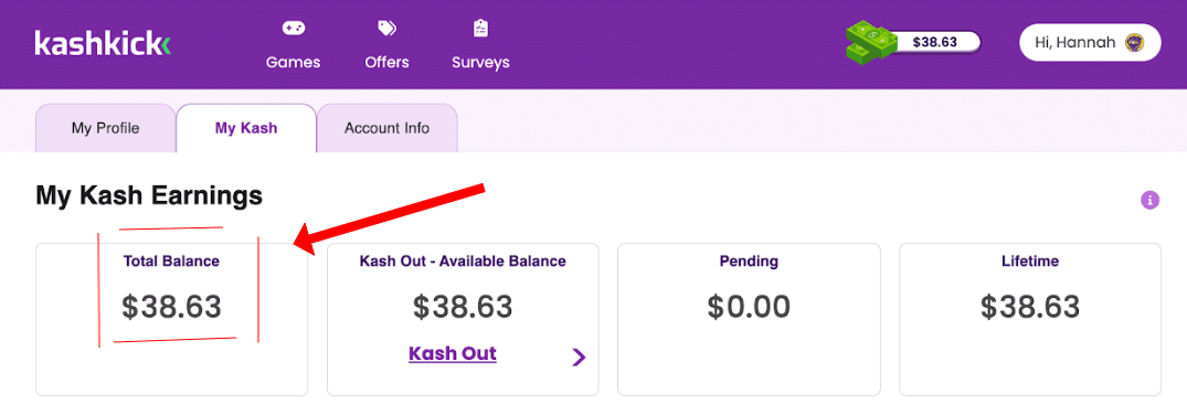 kashkick paypal balance