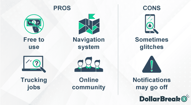what are truckbook app pros and cons